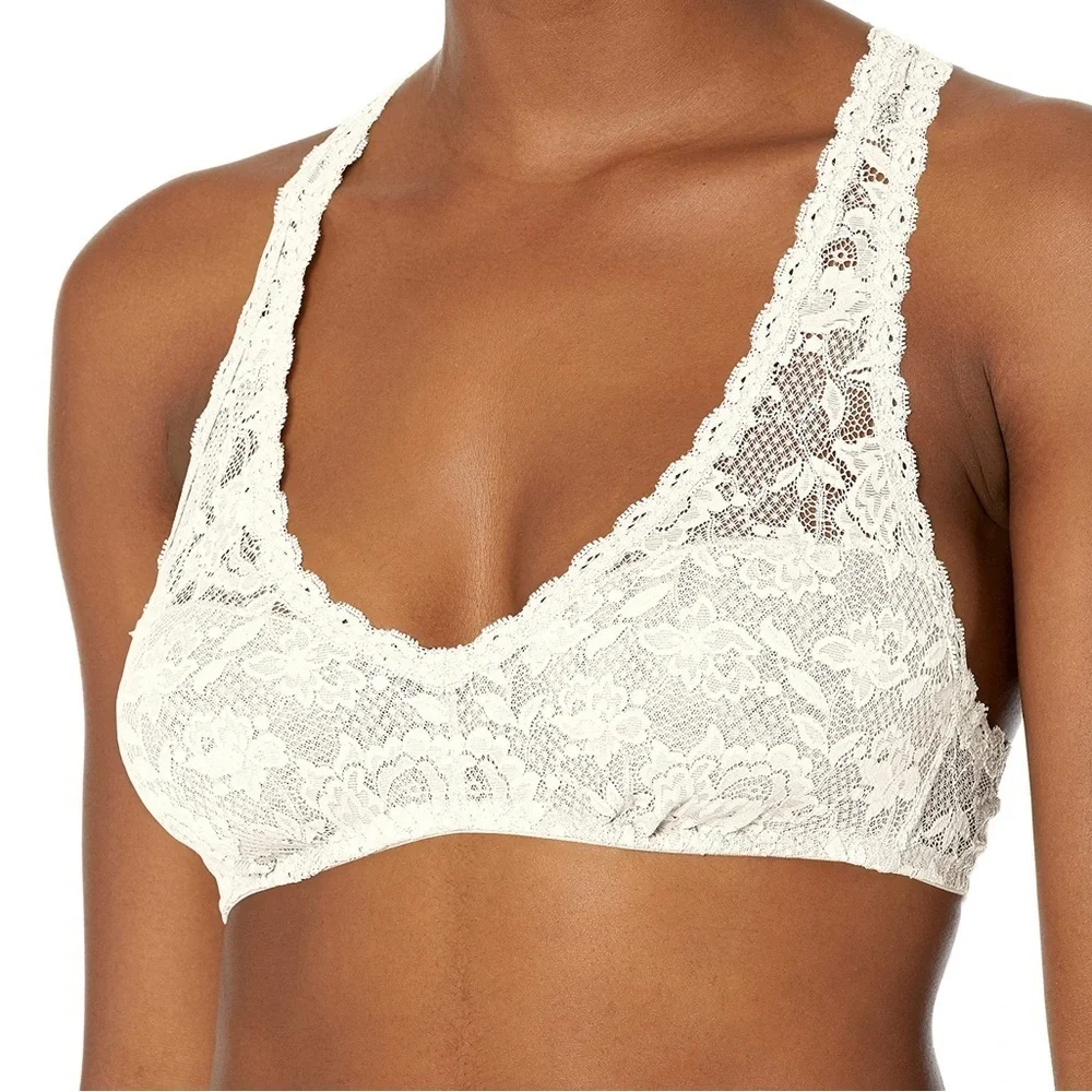 NWT Cosabella Never Say Never Racie Racerback Bralette Moon Ivory SZ M - Picture 3 of 9